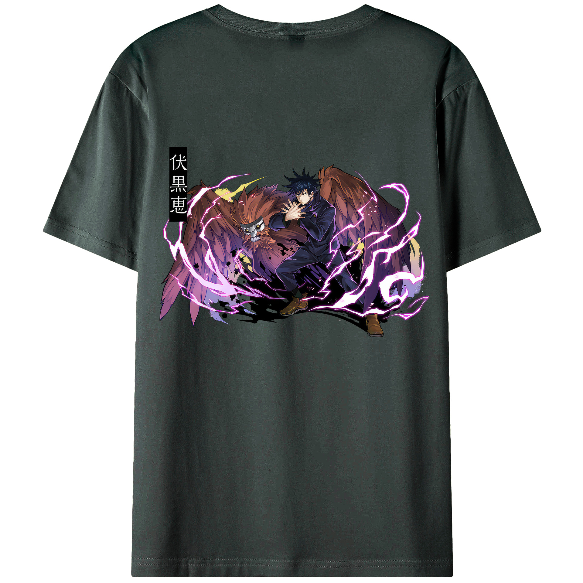 （画像用） 呪術廻戦 Jujutsu Kaisen 綿100％ メンズ半袖Tシャツ（バックプリント） 通気性